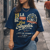 Dark Slate Gray Los Angeles 1982 Vintage Graphic Tee — City of Stars LA T-Shirt