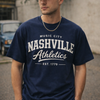 Black Nashville Athletics Tee — Music City Vintage Athletic Shirt