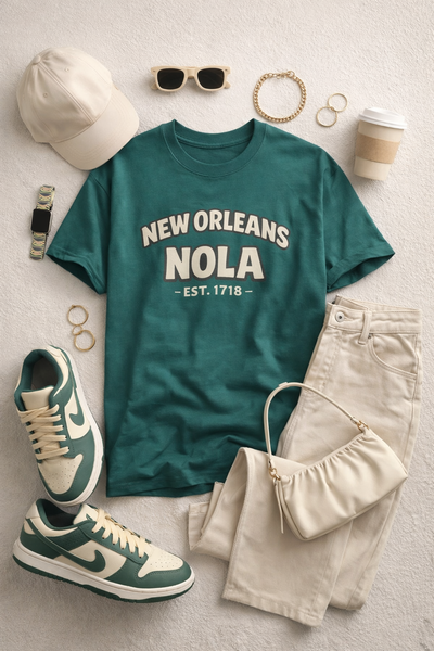 New Orleans NOLA Tee — Est. 1718 City Shirt