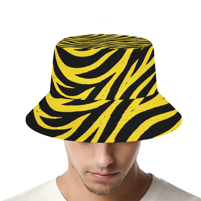 Pittsburgh Football Yellow Black Zebra Bucket Hat – breathable comfort wear, nfl fan apparel, image 1.0