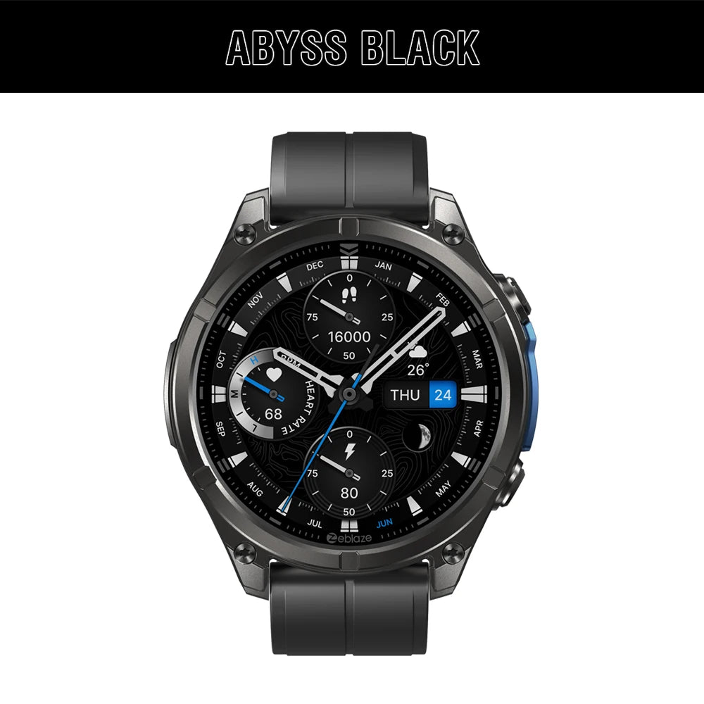 White Smoke NEW 2025 Zeblaze VIBE 8 Voice Calling 1.43" AMOLED Display Smart Watch Built-in Flashlight Heart Rate Blood Pressure Smart Watch