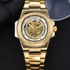 Black LONGLUX Men automatic mechanical watch luxury watches waterproof skeleton business cheap wholesale stainless steel gift watch