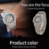 Black LONGLUX Men automatic mechanical watch luxury watches waterproof skeleton business cheap wholesale stainless steel gift watch