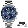 White Smoke Men Watch BENYAR Top Brand Luxury Full Steel Business Quartz Watch Men Casual Waterproof Sports Watches Clock Relogio Masculino