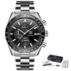 White Smoke Men Watch BENYAR Top Brand Luxury Full Steel Business Quartz Watch Men Casual Waterproof Sports Watches Clock Relogio Masculino