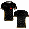 Spain Flag Graphic Jersey Fashion Geometric Print Quick-drying Football T-shirt Men Women Sports Training Casual Breathable Tops