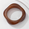 Lavender KMVEXO Vintage Punk Brown Coffee Thick Resin Acrylic Bangles Geometric Irregular Wide Cuff Bangle Bracelet For Women Men Jewelry