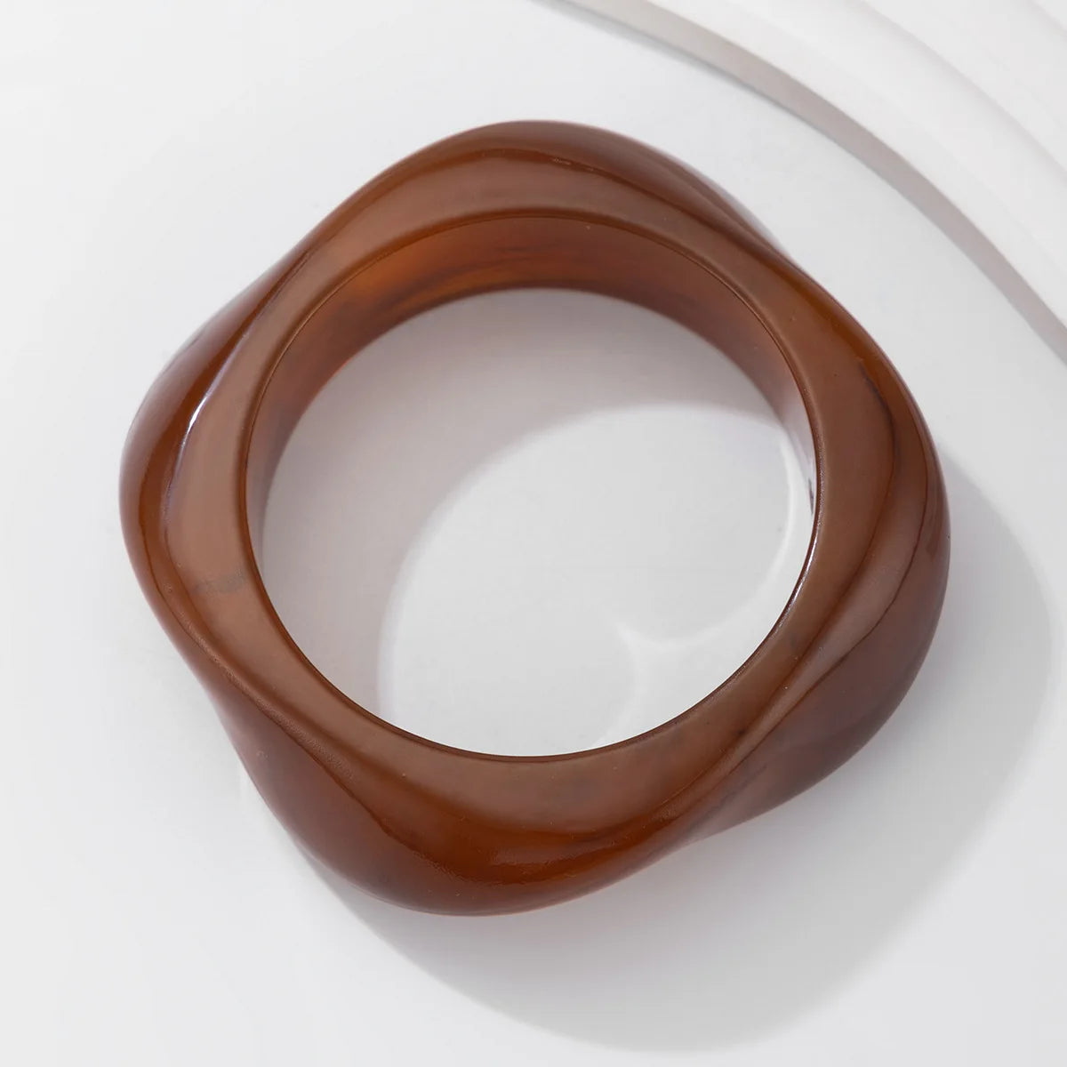 Lavender KMVEXO Vintage Punk Brown Coffee Thick Resin Acrylic Bangles Geometric Irregular Wide Cuff Bangle Bracelet For Women Men Jewelry