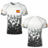 Spain Flag Graphic Jersey Fashion Geometric Print Quick-drying Football T-shirt Men Women Sports Training Casual Breathable Tops