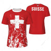 Sports Mesh T-shirt Switzerland Swiss Flag For Running Bike Soccer Tennis Football Fitness Tees 3D Printed