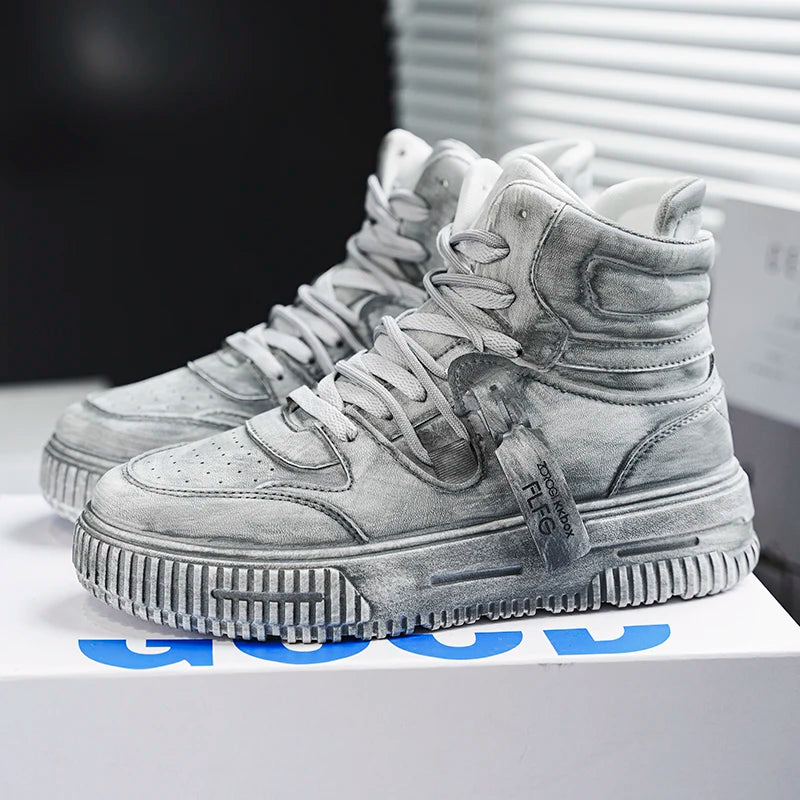 Distressed High Top Sneakers streetwear fashion product image 10