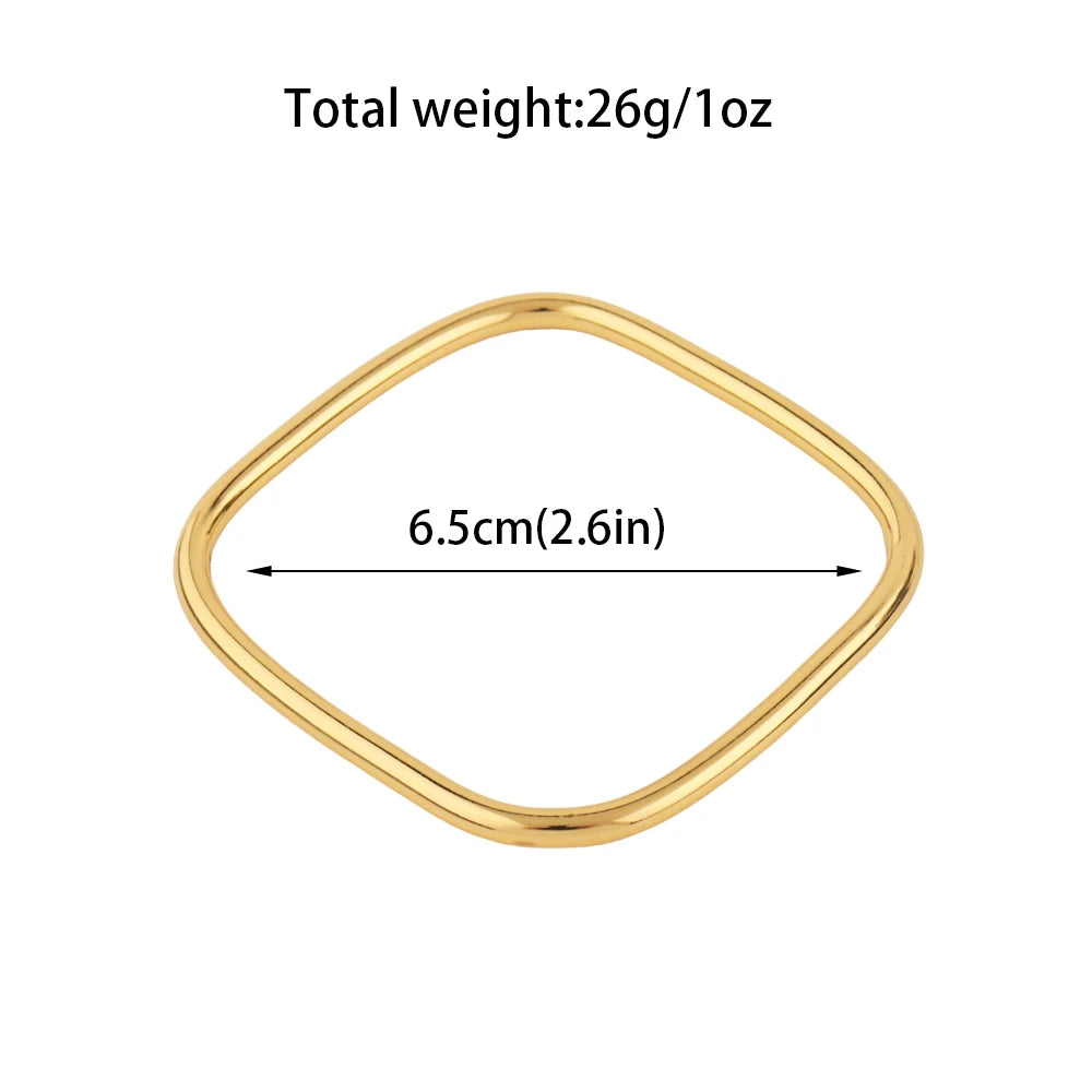 White Smoke 316L stainless steel gold-plated bracelet Fashion Personality Simple Punk Retro Hip-hop High Temperament Bracelet