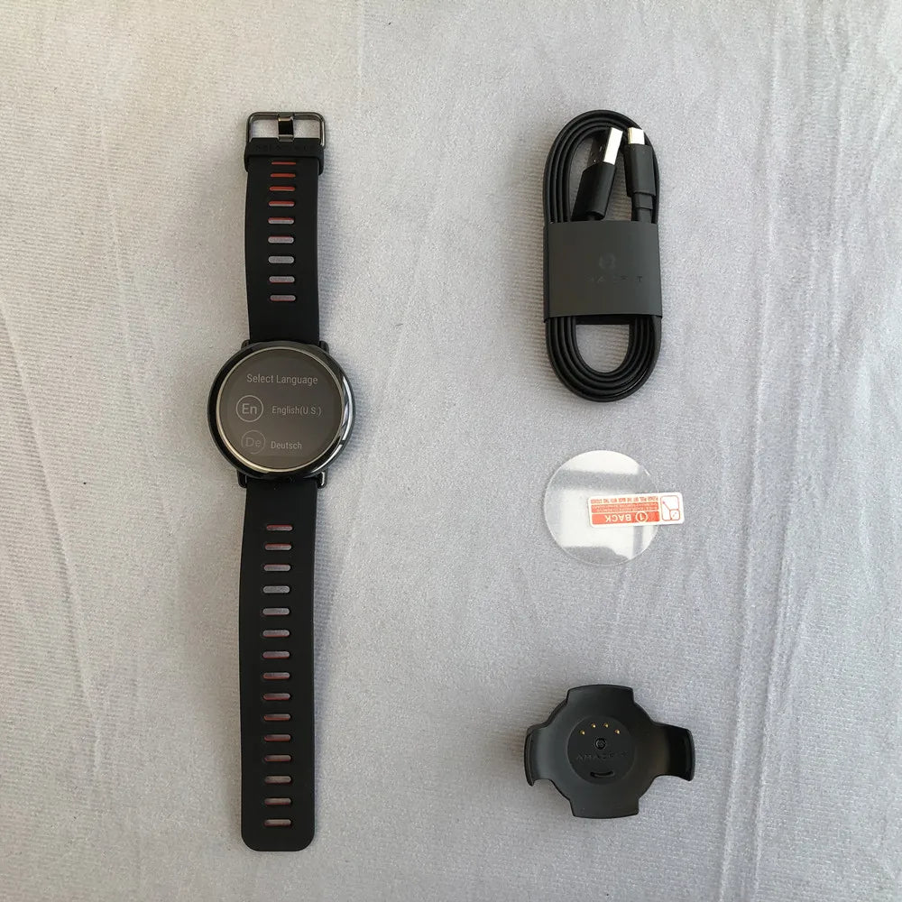 Gray Original Amazfit Pace Men's Smart Watch Sportwatch Global Firmware with English Language Stock Bluetooth Watch GPS 95New Watches
