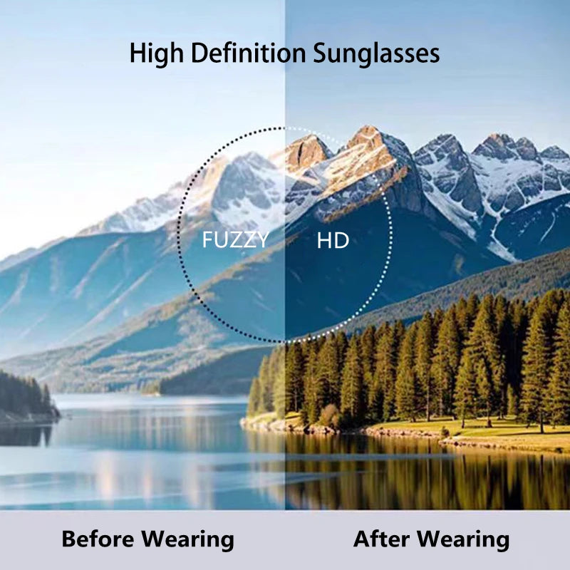 Alice Blue Fashion TR90 Round Big Frame Myopia Optical Prescription Gray Sunglasses For Women Men Driving Fishing Retro Sunglasses 0 to-6.0