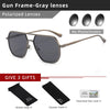 White Smoke CLLOIO Anti-glare Day Night Vision Glasses Men Women Polarized Driving Sun Glasses Square Aluminum Photochromic Sunglasses UV400