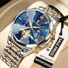 Antique White POEDAGAR Luxury Men Watch Top Original Waterproof Luminous Chronograph Man Wristwatch Stainless Steel Quartz Men's Watches Reloj
