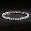 Black Lihong S925 Sterling Silver Bracelet Zirconia Tennis Ball Women Fashion Simple Engagement Wedding Charm Jewelry 4mm 16-20cm