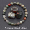 Dim Gray Natural Stone Genuine 5A Red Jasper Prayer Beaded Bracelets Women Men Rosary Meditation Bracelets Yoga Meditation Jewelry Gift