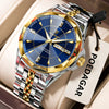 Antique White POEDAGAR Luxury Fashion Man Clock Top Business Waterproof Luminous Date Week Men's Watches Quartz Stainless Steel Men Wristwatch
