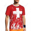 Exclusive design Switzerland Flag Grain 3D Printed Men For Running Bike Soccer Tennis Fitness Sports tshirt Mesh Short T-shirt