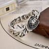 Gray S925 Sterling Silver Timeless Vine Garland Buckle Retro Punk Tank Bracelet Jewelry Creativity Gift Factory Price