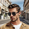 Rosy Brown New Retro Double Bridges Square Eyewear Metal Men Sunglasses Fashion Gradient Shades UV400 Women Sun Glasses