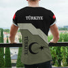Turkish Flag Graphic T Shirts Military Camouflage Tops Outdoor Sports Football Short sleeves Printed Turkey Casual T-shirt