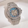 Lavender LONGLUX Men automatic mechanical watch luxury watches waterproof skeleton business cheap wholesale stainless steel gift watch