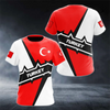 Turkish Men's T-Shirts Fashion Short Sleeve Tops Turkish Flag Print Shirts Summer Round Neck Oversized Men's Clothing Camisa