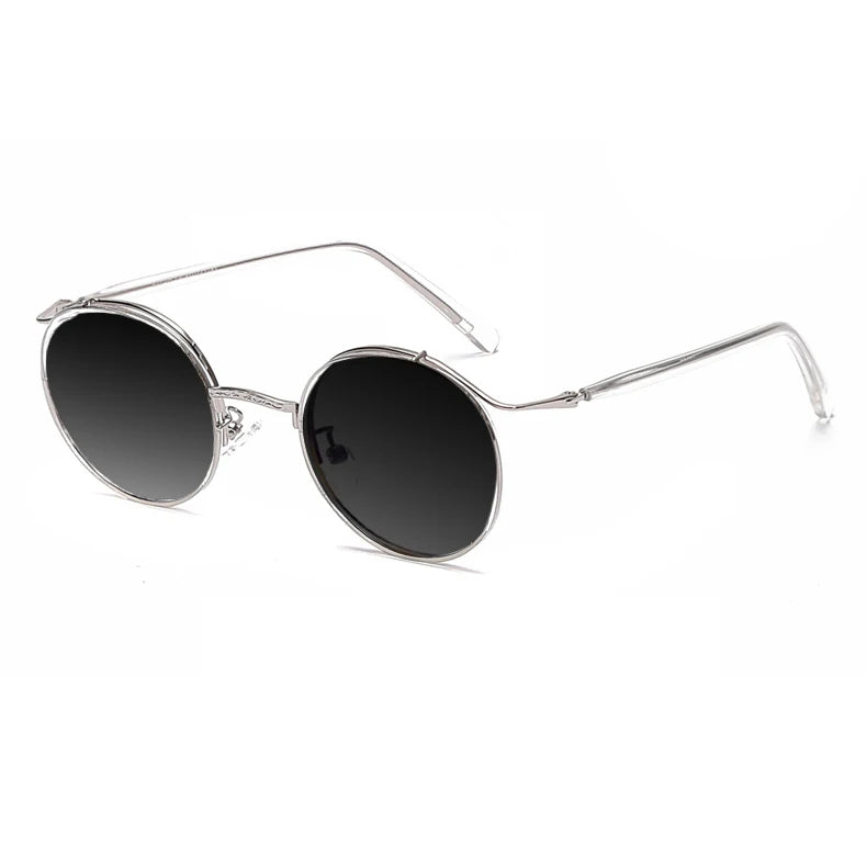 White Smoke Fashion Myopia Sunglasses Round Style Male Sunglasses Female Driver's Ultraviolet-proof UV400 Sun Glasses Diopter Myopia Goggles