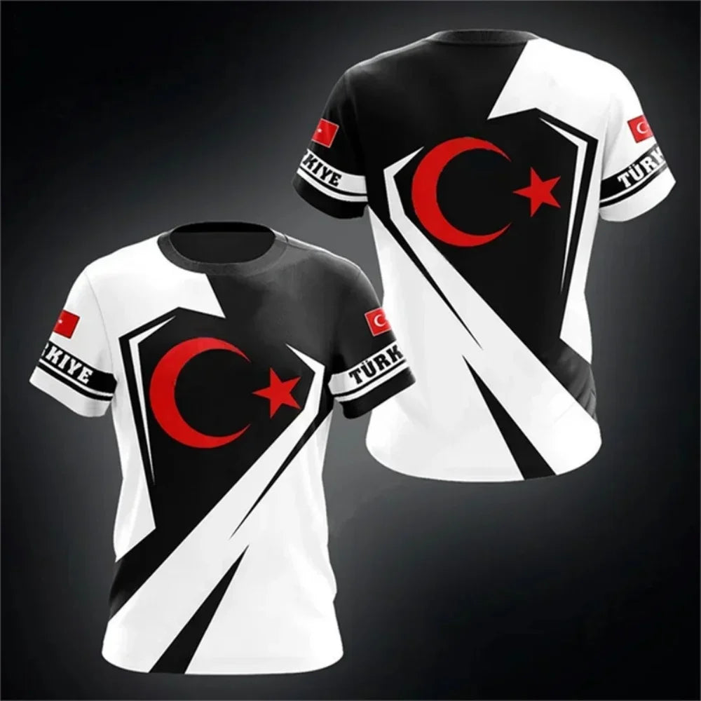 Turkey National Team Jersey - Athletic Tee with Crescent Star & Flag Patches, Ideal for Sports Fans & Patriotic Streetwear streetwear fashion product image 14