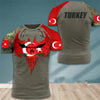 Turkish Flag Graphic T Shirts Military Camouflage Tops Outdoor Sports Football Short sleeves Printed Turkey Casual T-shirt