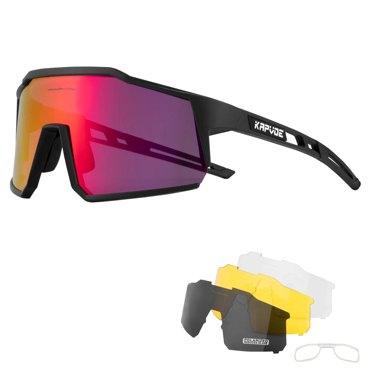 White Smoke Kapvoe Cycling Glasses Polarized MTB Road Bike Glasses UV400 Protection Sunglasses Ultra Light Sport Eyewear Equipment
