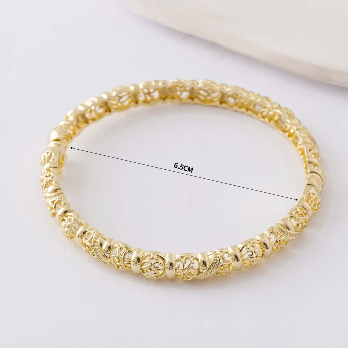 Lavender LUIZADA New Vintage Indian Women'S Bracelet African Wedding Luxury Gold Plated Bride Exquisite Lucky Bangle Jewelry