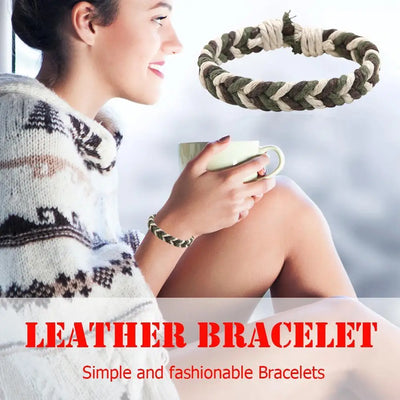 White Smoke DIY Handmade Braided Rope Bracelet Colorful Ethnic Weave Bangles Jewelry Gift