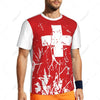 Exclusive design Switzerland Flag Grain 3D Printed Men For Running Bike Soccer Tennis Fitness Sports tshirt Mesh Short T-shirt