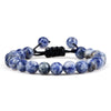 White Smoke 8mm Tiger Eye Stone Beads Bracelet Adjustable Braided Rope Bangles Natural Lava Rock Men Women Yoga Healing Balance Bracelets