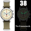 Black RED STAR 38mm Men's 1963 Chronograph Mechanical Watch Pilot with Seagull Movement ST1901 Air Force Aviation Sapphire Goose 40mm