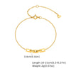 White Smoke Non Tarnish Stainless Steel Bracelet Gold Plated Stackable for Women, Thin Herringbone Chain Bracelet Waterproof Jewelry Gift