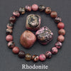 Dark Slate Gray Natural Stone Genuine 5A Red Jasper Prayer Beaded Bracelets Women Men Rosary Meditation Bracelets Yoga Meditation Jewelry Gift
