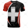 Outdoor Casual Sportswear Tshirts For Men Clothing Switzerland National Emblem Flag 3d Print Cool T-Shirt Gym Tops O Neck Tees