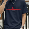 Turkey National Flag Printed Men T Shirts Hip Hop All-Match T-Shirt Cotton Summer Clothes Casual Oversize Trendy Sportswear