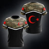 Turkey National Team Jersey - Athletic Tee with Crescent Star & Flag Patches, Ideal for Sports Fans & Patriotic Streetwear