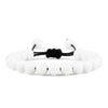 White Smoke 8mm Tiger Eye Stone Beads Bracelet Adjustable Braided Rope Bangles Natural Lava Rock Men Women Yoga Healing Balance Bracelets