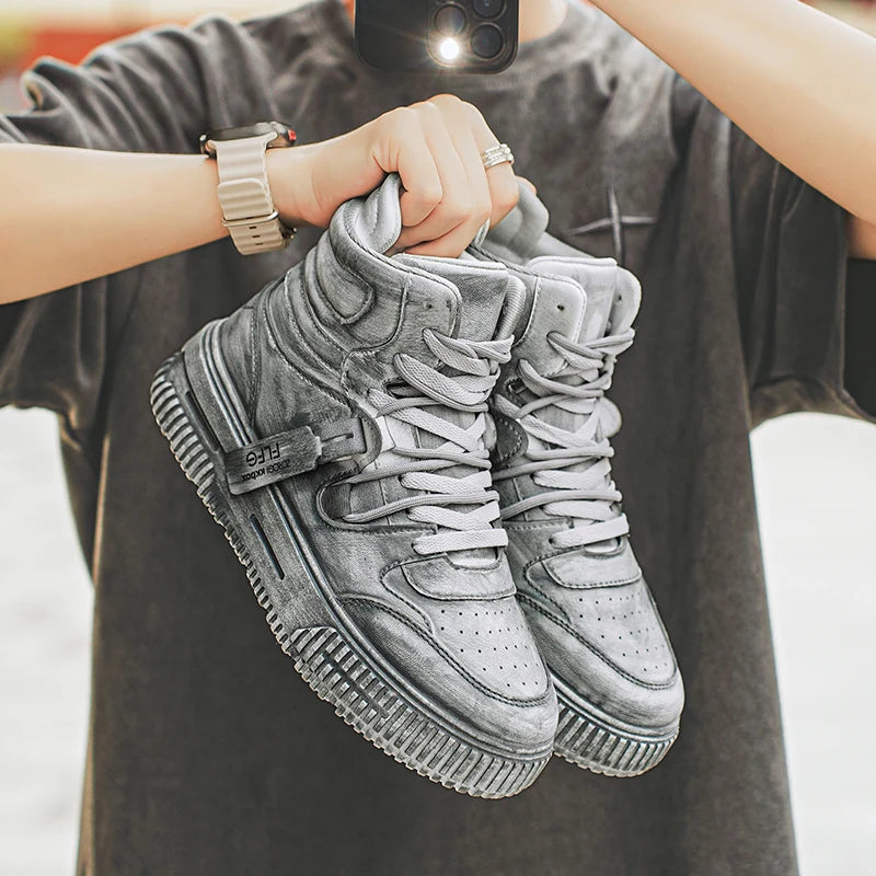 Distressed High Top Sneakers