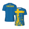Beach surfing 2026 Sweden Football T-Shirt For Men 3D Printed Loose Tshirt Fashion Short Sleeve Round Neck Tees Tops Summer