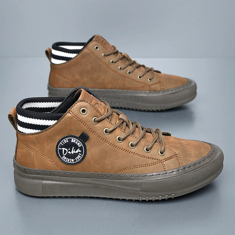 Men’s High Top Sneakers – Casual Streetwear Shoes, Lightweight Comfortable Everyday Urban Trainers