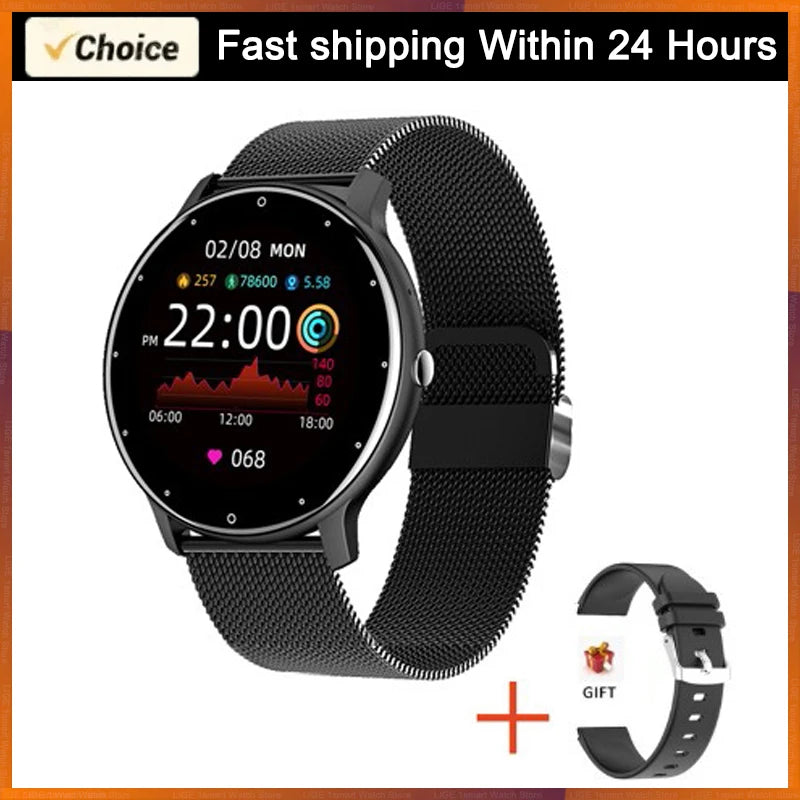 White Smoke LIGE Waterproof Women Smart Band Watch Real-time Weather Forecast Men Watches Sports Ladies Smart Watch For Women Android IOS