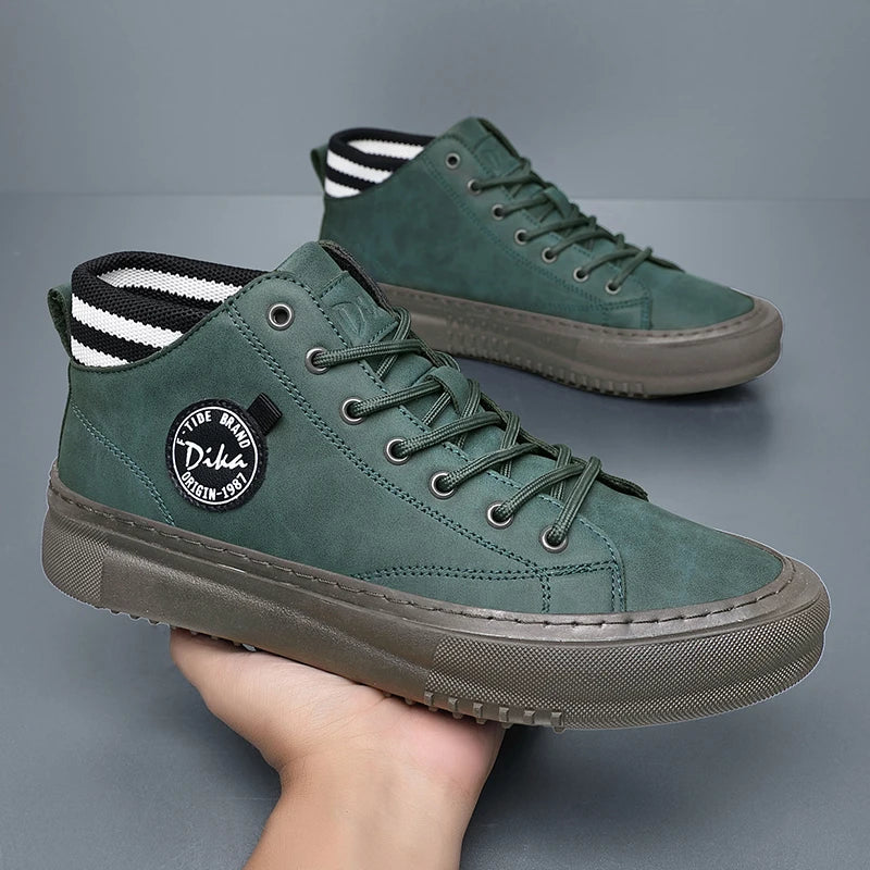 Men’s High Top Sneakers – Casual Streetwear Shoes, Lightweight Comfortable Everyday Urban Trainers