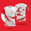 Turkish Men's T-Shirts Fashion Short Sleeve Tops Turkish Flag Print Shirts Summer Round Neck Oversized Men's Clothing Camisa